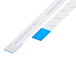 GCT 05-08-A-0076-A-4-06-4-T FFC/FPC线缆, 8 芯, 0.5 mm, 同相触芯, 3 ", 76 mm, 白色