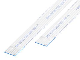 GCT 05-10-A-0030-A-4-06-4-T FFC / FPC Cable, 10 Core, 0.5 mm, Same Sided Contacts, 1.18 ", 30 mm, White