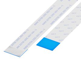GCT 05-20-A-0127-A-4-06-4-T FFC/FPC线缆, 20 芯, 0.5 mm, 同相触芯, 5 ", 127 mm, 白色