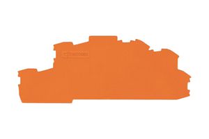 WAGO 2003-6692 Accessory, Orange, Wago TOPJOB S 2003 Series Rail Mount Terminal Blocks, End and Intermediate Plate