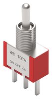 WURTH ELEKTRONIK 472123020311 拨动开关, 开-关-开, SPDT, 不发光, WS-TOTV Series, 面板，通孔, 1 A
