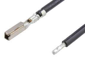 MOLEX 224566-2125 连接电缆, MX64 预压接端子插座至自由线端, 17.7 ", 450 mm, MX64 224566 Series, 黑色