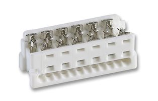 MOLEX 90327-0312 IDC连接器, White, IDC插座, 母, 1.27 mm, 2排, 12 触点, 电缆安装