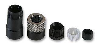 MOLEX N04FA03124.. 圆形连接器, 现场可安装圆形连接器, 电缆安装插座, 4 触点, 焊接插座, 螺纹