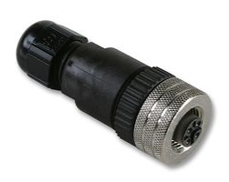 MOLEX 120071-0035 传感器连接器, BRAD, Micro-Change 120071 Series, M12, 母, 4路, 焊接插座, 直形线缆安装