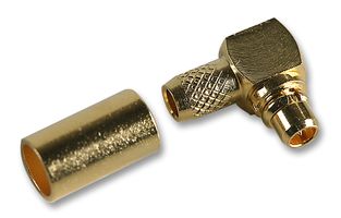 MULTICOMP PRO MP-37-02L-4-TGG RF / Coaxial Connector, MMCX Coaxial, Right Angle Plug, Crimp, 50 ohm, RG174, Beryllium Copper