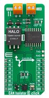 MIKROELEKTRONIKA MIKROE-5785 附加板，CAN 隔离器 3 点击Click，3.3V/5V 输入，UART 接口