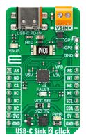 MIKROELEKTRONIKA MIKROE-5792 附加板，USB-C Sink 2 Click，3.3V / 5V，MikroBUS 兼容开发板