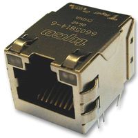 TRP CONNECTOR/BEL 1-6605834-1 模块连接器, RJ45 插座, 1 x 1 (端口), 8P8C, 通孔安装