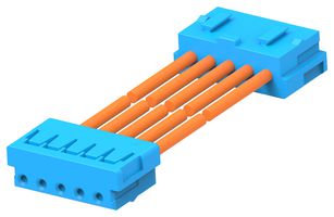 TE CONNECTIVITY 2405869-5 连接电缆, CN1 连接器至 CN2 连接器, 5 路, 2 mm, 1排, 300 mm, 11.8 "