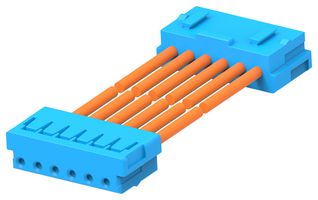 TE CONNECTIVITY 2405869-6 连接电缆, CN1 连接器至 CN2 连接器, 6 路, 2 mm, 1排, 300 mm, 11.8 "