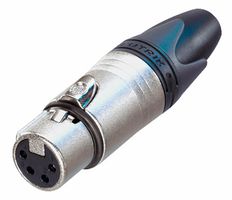 NEUTRIK NC4FXX XLR Connector, 4 Contacts, Socket, Cable Mount, Silver Plated Contacts, Zinc Diecast Body, XX