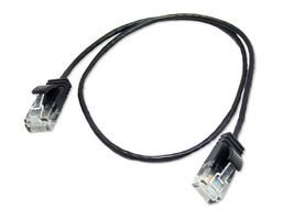 MULTICOMP PRO MP013139 以太网线缆, Cat6, RJ45插头至RJ45插头, UTP (非屏蔽双绞线), 黑色, 500 mm, 1.64 ft