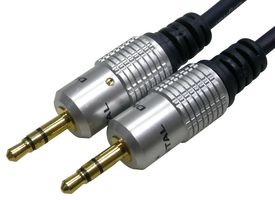 MULTICOMP PRO JR9504A/3M 音频/视频电缆组件, 3.5mm立体声插头, 3.5mm立体声插头, 9.8 ft, 3 m, 黑色