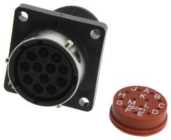 ITT CANNON 192900-0324 圆形连接器, Standard Circular Connector, Trident Neptune Series, 法兰安装插座, 12 触点, 压接/焊接插座--不提供触芯, 螺纹