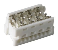 MOLEX 90327-3312 IDC Connector, White, IDC Receptacle, Female, 1.27 mm, 2 Row, 12 Contacts, Cable Mount