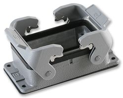 HARTING 09 20 032 0301 Heavy Duty Connector, Low Profile, Base, Bulkhead Mount, Aluminium Body, 2 Lever, 32A