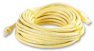 VIDEK 2996-10Y Ethernet Cable, Patch Lead, Cat6, RJ45 Plug to RJ45 Plug, Yellow, 10 m