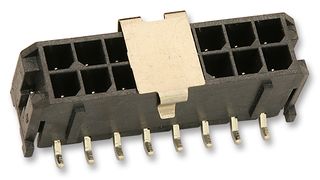 MOLEX 43045-1615 引脚针座, 直角, 线至板, 3 mm, 2 排, 16 触点, 表面安装直型, Micro-Fit 3.0 43045 Series
