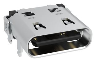 AMPHENOL COMMUNICATIONS SOLUTIONS GSB1C211110DS1HR USB Connector, Top Mount, 2Row, USB Type C, USB 2.0, Receptacle, 16 Ways, Through Hole Mount