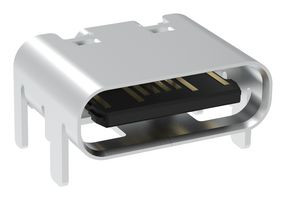 AMPHENOL COMMUNICATIONS SOLUTIONS GSB1C411101DS1HR 连接器, USB, 顶部安装,1行, USB C, USB 2.0, 插座, 16 路, 表面安装, 直角型