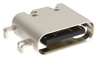 AMPHENOL COMMUNICATIONS SOLUTIONS GSB1C4621DS1HR 连接器, USB, 中部安装，1行, USB C, USB 2.0, 插座, 16 路, 表面安装, 直角型