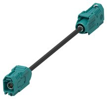 TE CONNECTIVITY 2081384-4 RF / Coaxial Cable Assembly, 6.6 ft, 2 m, RTK031L, FAKRA Jack, FAKRA Jack, 50 ohm