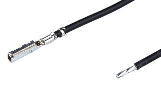 MOLEX 224452-1112 Cable Assembly, Pre-Crimped Lead Stac64 Socket to Free End, 5.9 ", 150 mm, 224452 Series, Black