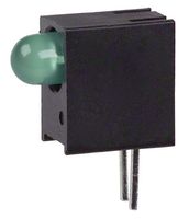 DIALIGHT 551-0607F 电路板指示灯, 绿色, 1 LED灯, 通孔安装, T-1 (3mm), 10 mA, 19 mcd