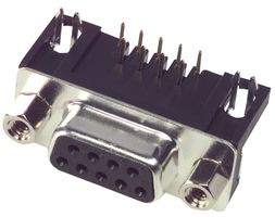 MULTICOMP SPC15457 D Sub Connector, DB9, Standard, Receptacle, 9 Contacts, DE, Solder
