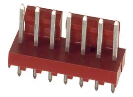 MOLEX 22-23-2071 引脚针座, 线至板, 2.54 mm, 1 排, 7 触点, 通孔直型, KK 254 6373 Series