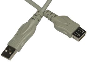 MULTICOMP SPC20062 USB线缆, A型插头至A型插座, 1.83 m, 6 ft, USB 2.0, 灰色