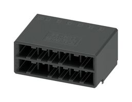 PHOENIX CONTACT 1378264 引脚针座, 线至板, 5.08 mm, 2 排, 12 触点, 通孔直角, CONNEXIS DD Series