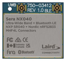EZURIO 453-00174C 蓝牙模块,BLE 5.4,6.8 Mbps,-92 dBm,1.8 至 3.8 V,-40 °C 至 85 °C,Sera NX040 系列