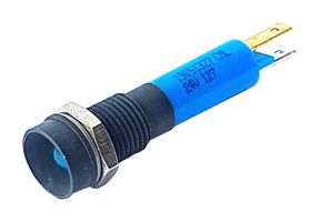 CML INNOVATIVE TECHNOLOGIES 190513Z7 发光二极管指示器 面板安装, 凹陷式, 蓝色, 24 V, 8 mm, 18 mA, 60 mcd, IP67