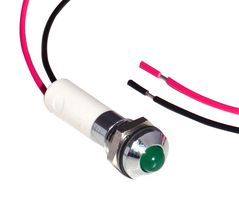 CML INNOVATIVE TECHNOLOGIES 19040351WEC 发光二极管指示器 面板安装, 绿色, 24 VDC, 8 mm, 20 mA, 32 mcd, IP67