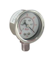 DWYER SG3-B10321N 1.5 SS GAGE, 18 NPT BOTTOM CONNECTIO