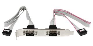 STARTECH PLATE9M2P16 电脑线缆，2端口16英寸DB9串行端口支架至10针排针