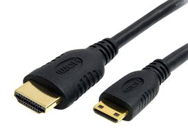 STARTECH HDACMM50CM 音频/视频线缆组件，50cm Mini HDMI 转 HDMI 线缆适配器/转换器，4K，高速