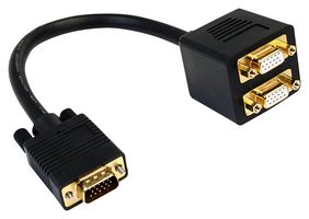 STARTECH VGASPL1VV 音频/视频线缆组件,1英尺VGA转2个VGA视频分线器线缆,DB15线缆
