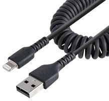STARTECH RUSB2ALT50CMBC USB线缆,50cm/20in USB转Lightning线缆,MFi认证,卷曲式iPhone充电线