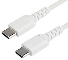 STARTECH RUSB2CC2MW USB Cable, 2 m / 6.6 ft USB C Cable, White, Aramid Fiber, TB3 Compatible