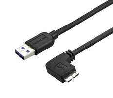 STARTECH USB3AU50CMRS USB线缆，超薄Micro USB 3.0线缆，5Gbps，公/公，右角Micro-USB，0.5m（20in）