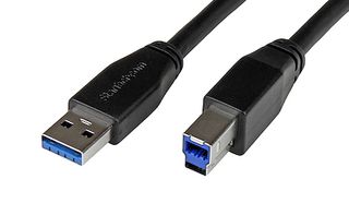 STARTECH USB3SAB1M USB 数据线,1 m SuperSpeed USB 3.0 数据线,A 型至 B 型,公/公