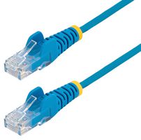 STARTECH N6PAT300CMBLS 以太网线，3m CAT6 线缆，蓝色纤薄 CAT6 跳线，防勾挂 RJ45 接口，LSZH 材质