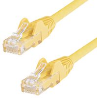 STARTECH N6PATC750CMYL 以太网线,7.5 m CAT6 线缆,黄色 CAT6 跳线,防勾挂 RJ45 接口,ETL