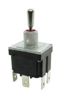 MULTICOMP PRO MP1HAD2T1B1M1N1S-5 拨动开关, 密封, 开-无-(开), DPDT, 不发光, MP Toggle Switches DPDT, 面板安装, 12 A