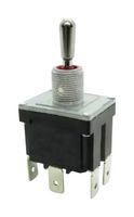MULTICOMP PRO MP1HAD4T1B1M1N1S-5 拨动开关, 密封, (开)-关-(开), DPDT, 不发光, MP Toggle Switches DPDT, 面板安装, 12 A