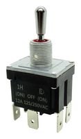 MULTICOMP PRO MP1HAD4T1B1M2N1S-5 拨动开关, 密封, (开)-关-(开), DPDT, 不发光, MP Toggle Switches DPDT, 面板安装, 12 A