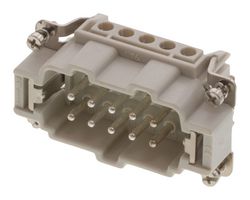 MOLEX 93601-0238 重载型连接器, 灰色, 93601 Series, 插入件, 10触芯, 10B, 插头, 螺丝销